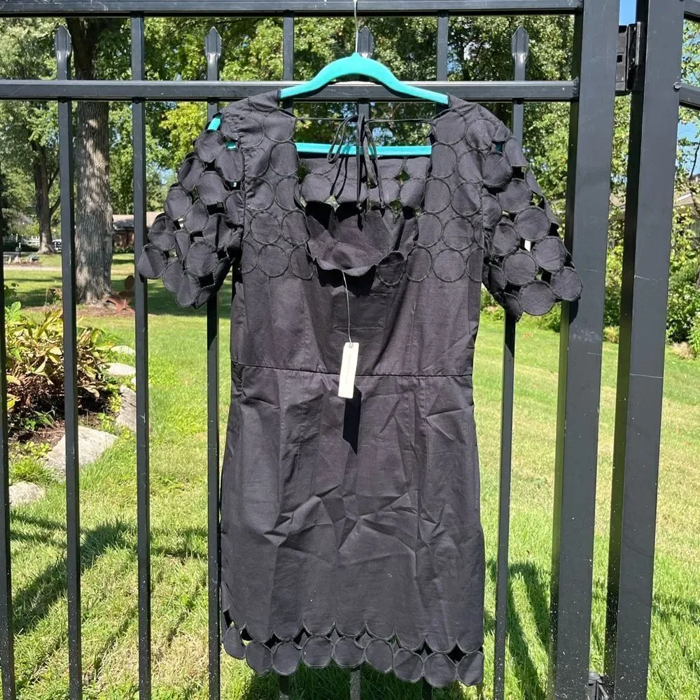Anthropologie Cutwork Mini Shift Dress NWT - Picture 9 of 12